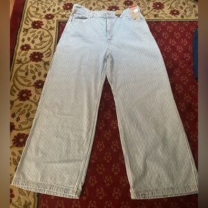 Levi's Blue and White Cinch Baggy Pants